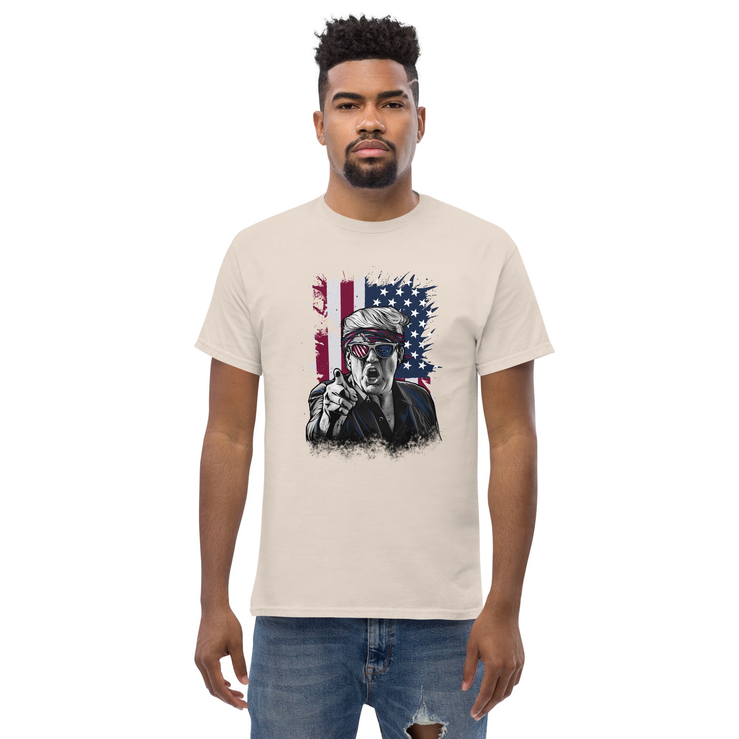 Political Figure And Flag T-Shirt