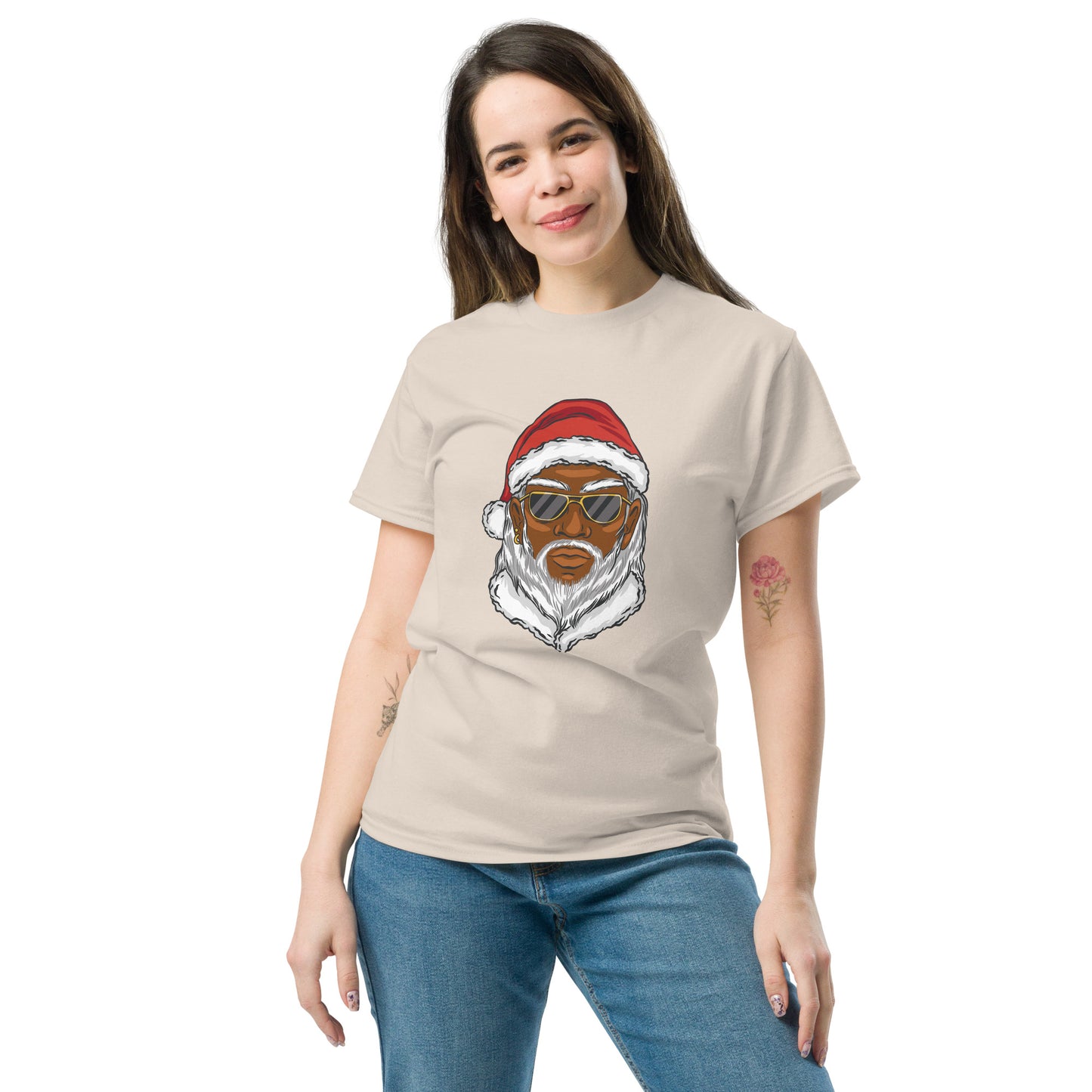 Black Santa Claus Christmas  T-Shirt