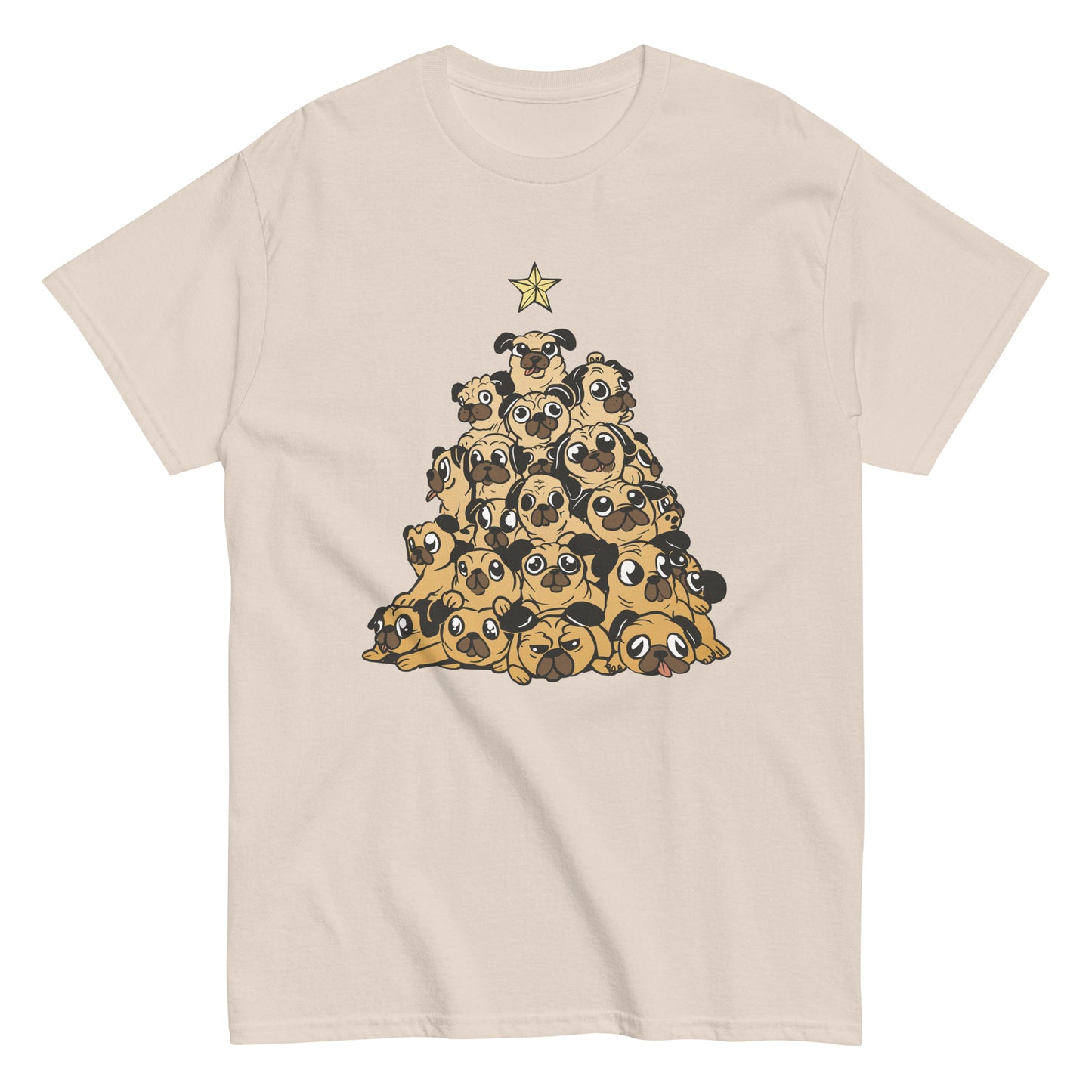 Pug Dogs Christmas Tree  T-Shirt