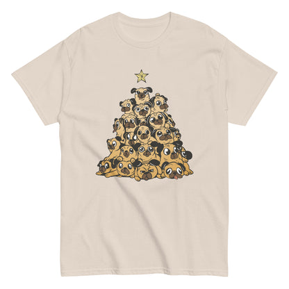 Pug Dogs Christmas Tree  T-Shirt