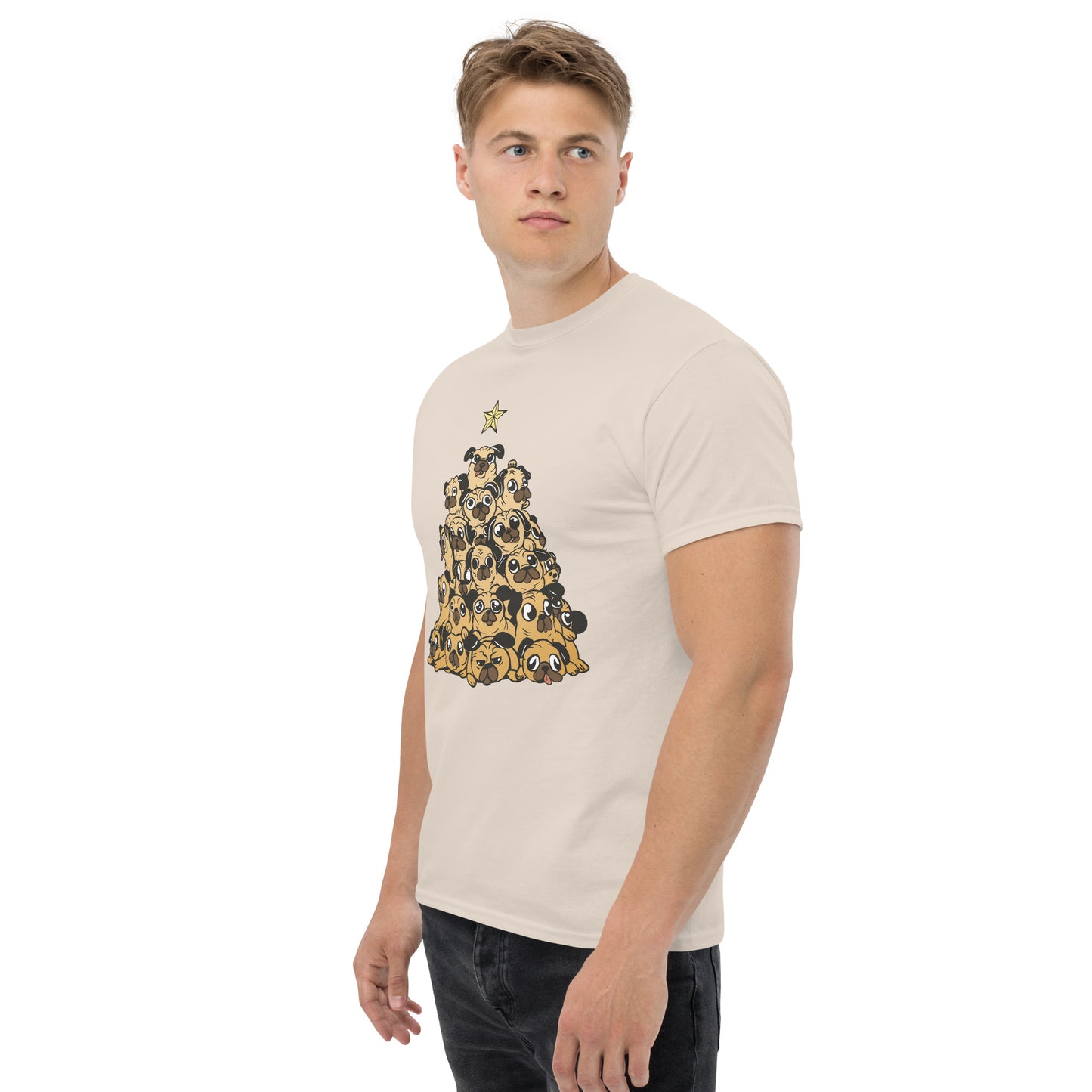 Pug Dogs Christmas Tree  T-Shirt