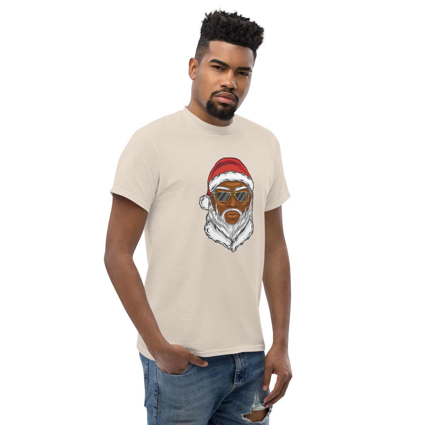 Black Santa Claus Christmas  T-Shirt