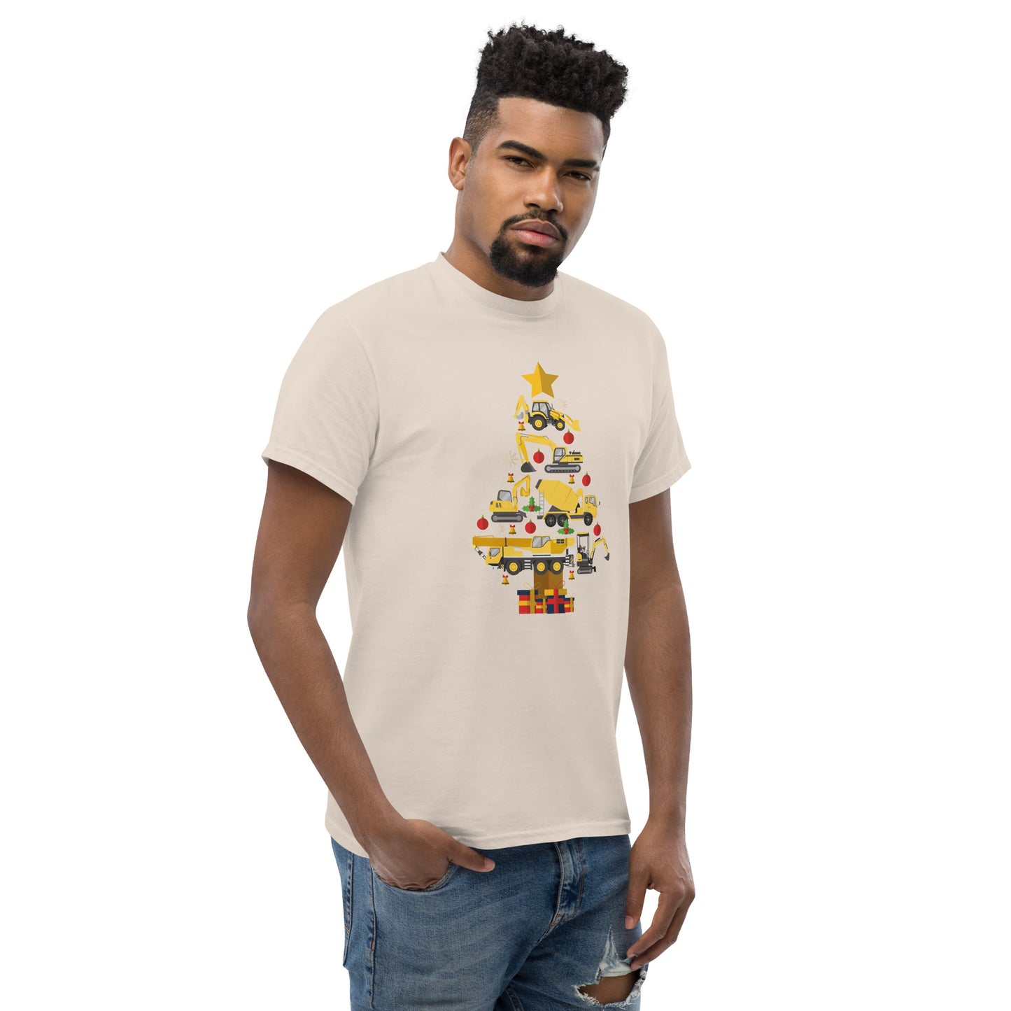 Construction Machine Christmas Tree  T-Shirt