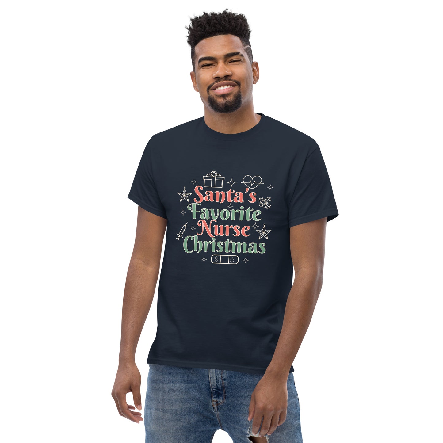 Christmas Nurse Lettering  T-Shirt