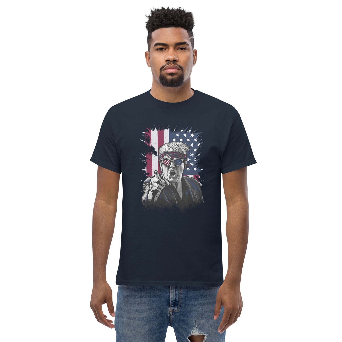 Political Figure And Flag T-Shirt