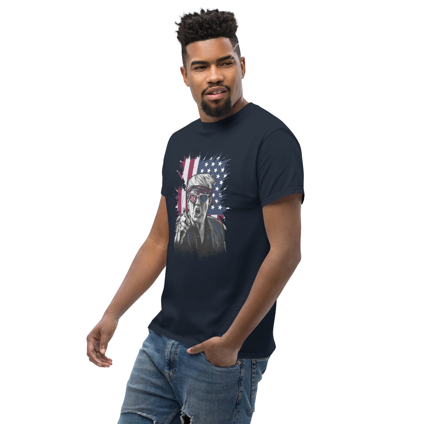 Political Figure And Flag T-Shirt