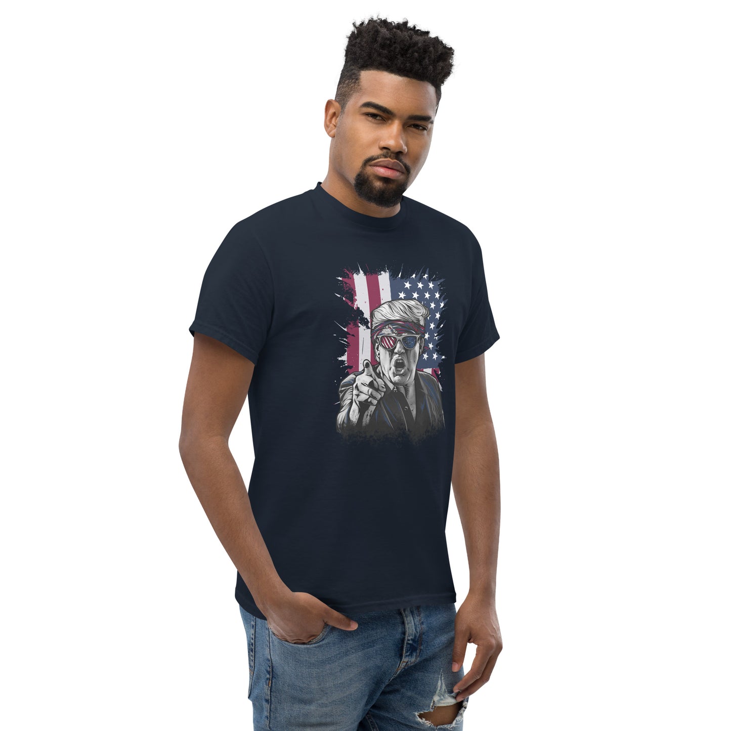 Political Figure And Flag T-Shirt