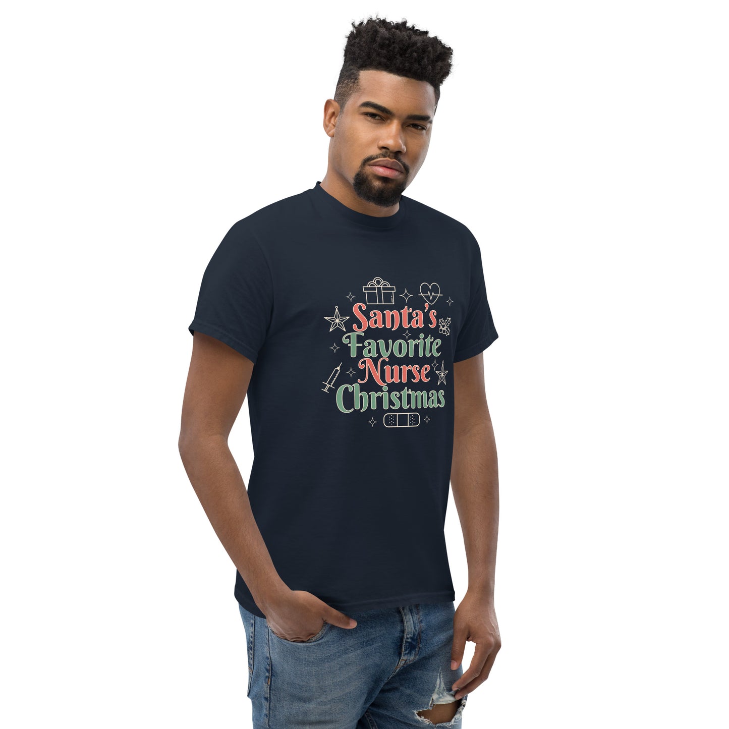 Christmas Nurse Lettering  T-Shirt