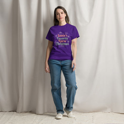 Christmas Nurse Lettering  T-Shirt