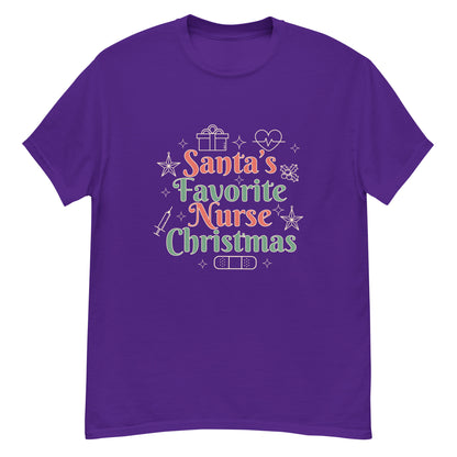 Christmas Nurse Lettering  T-Shirt