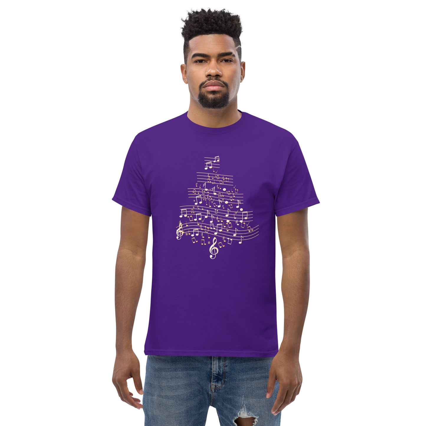 Music Notes Christmas Tree  T-Shirt