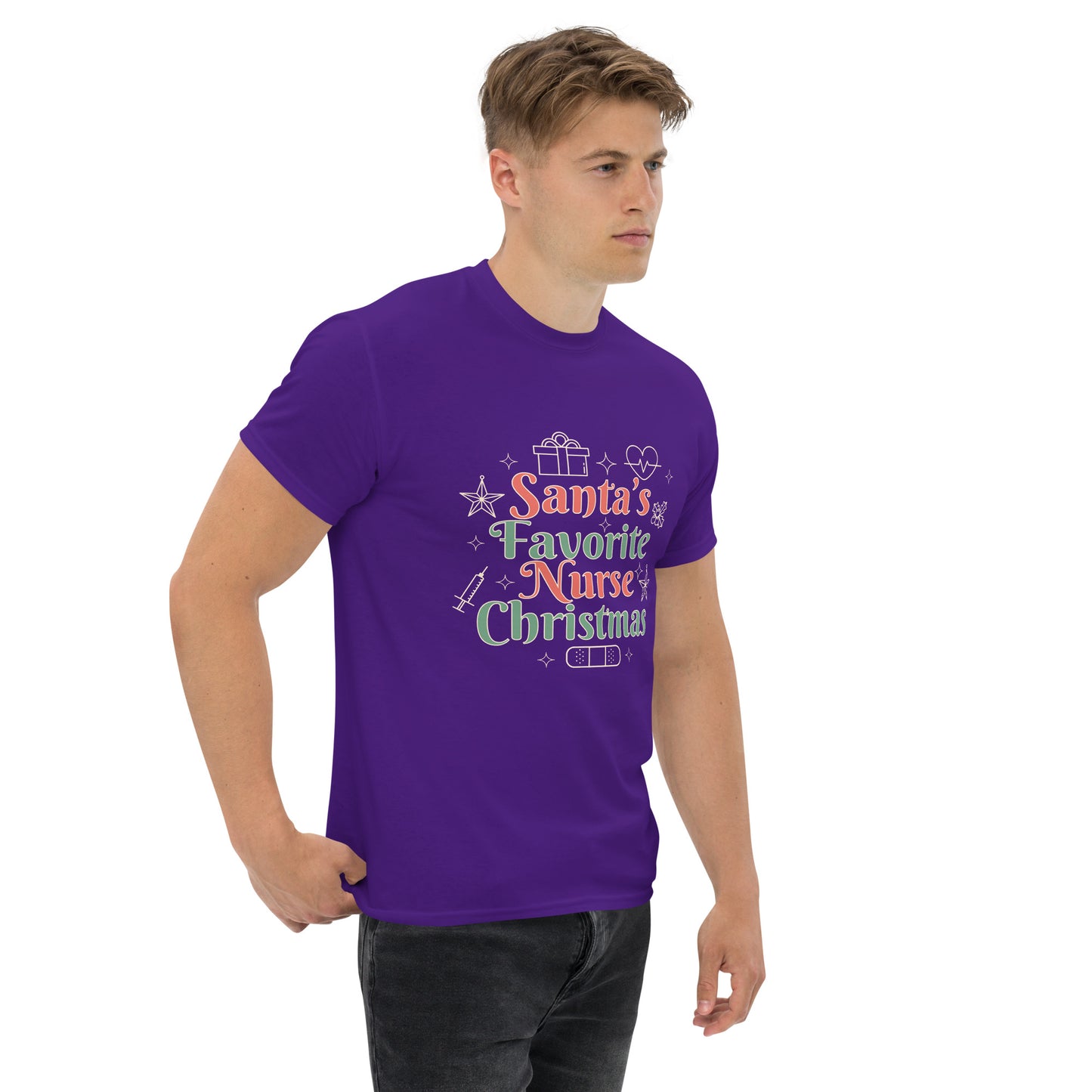 Christmas Nurse Lettering  T-Shirt