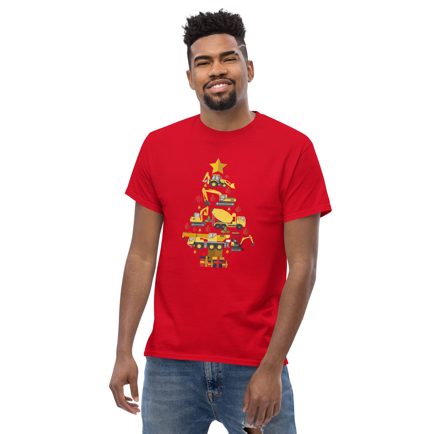 Construction Machine Christmas Tree  T-Shirt