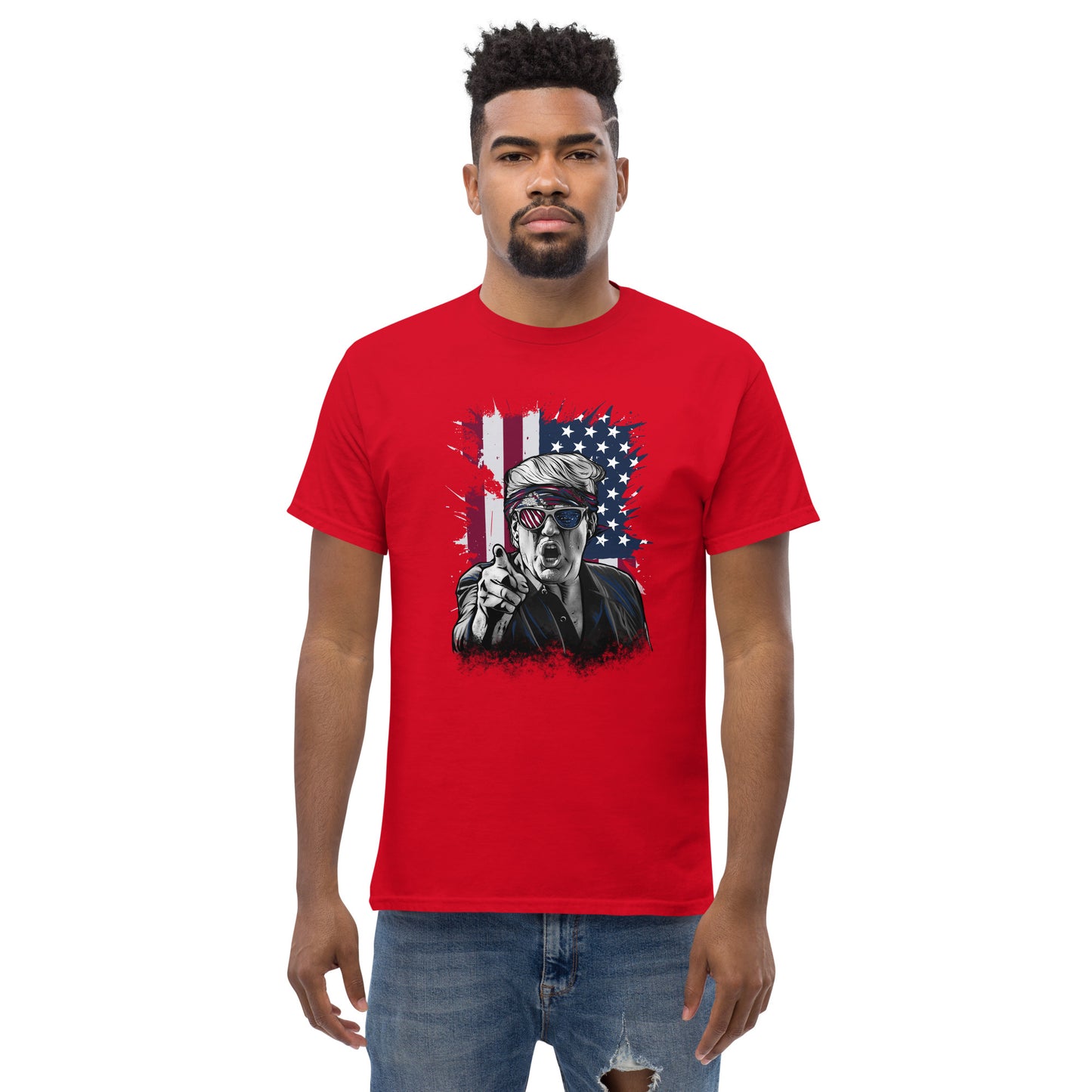 Political Figure And Flag T-Shirt