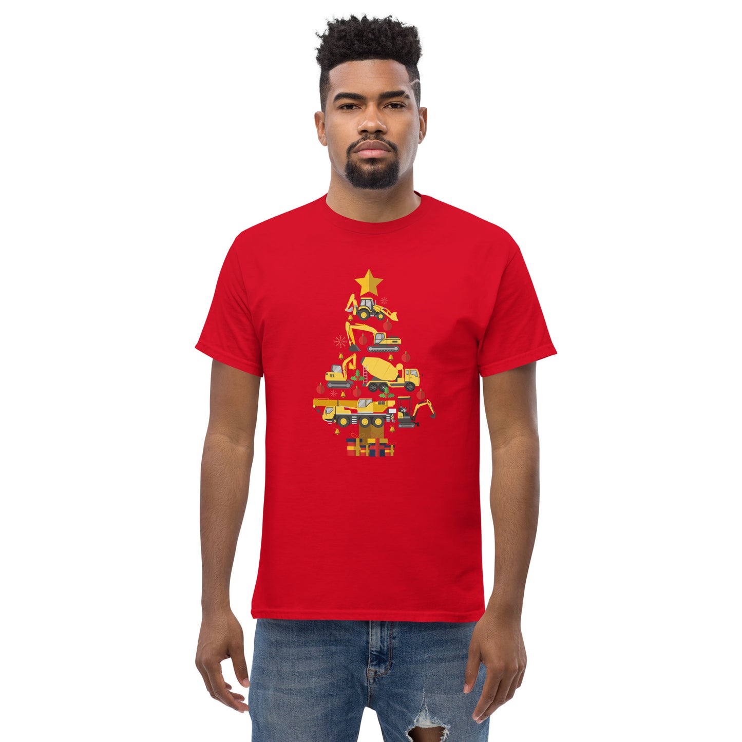 Construction Machine Christmas Tree  T-Shirt