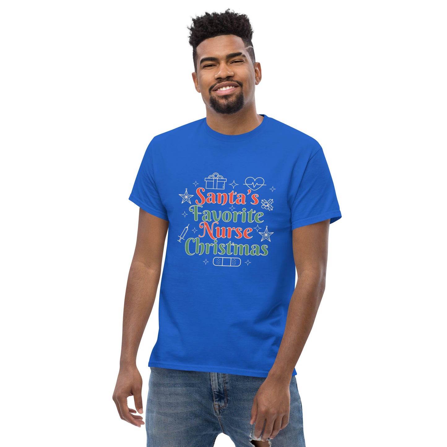 Christmas Nurse Lettering  T-Shirt