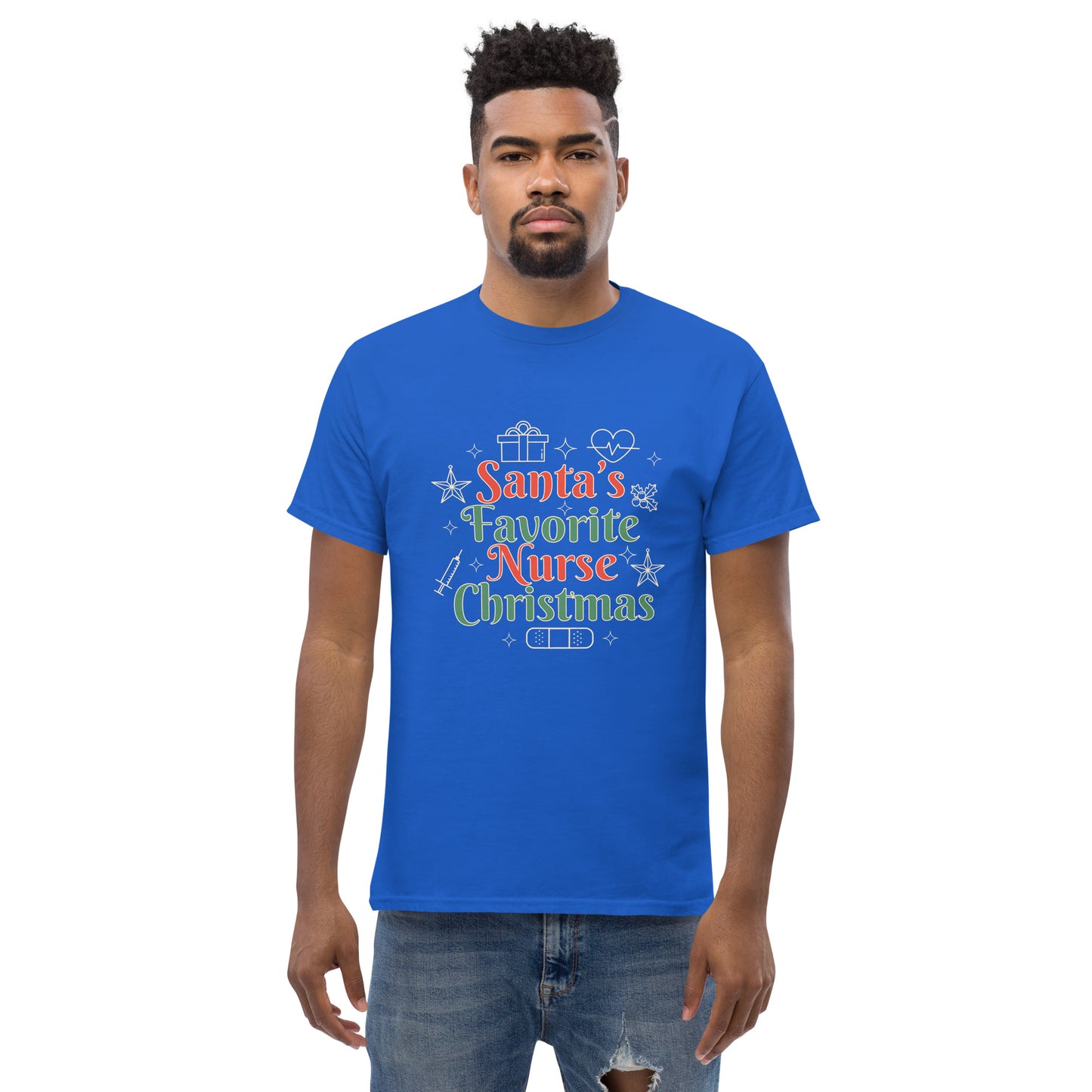 Christmas Nurse Lettering  T-Shirt