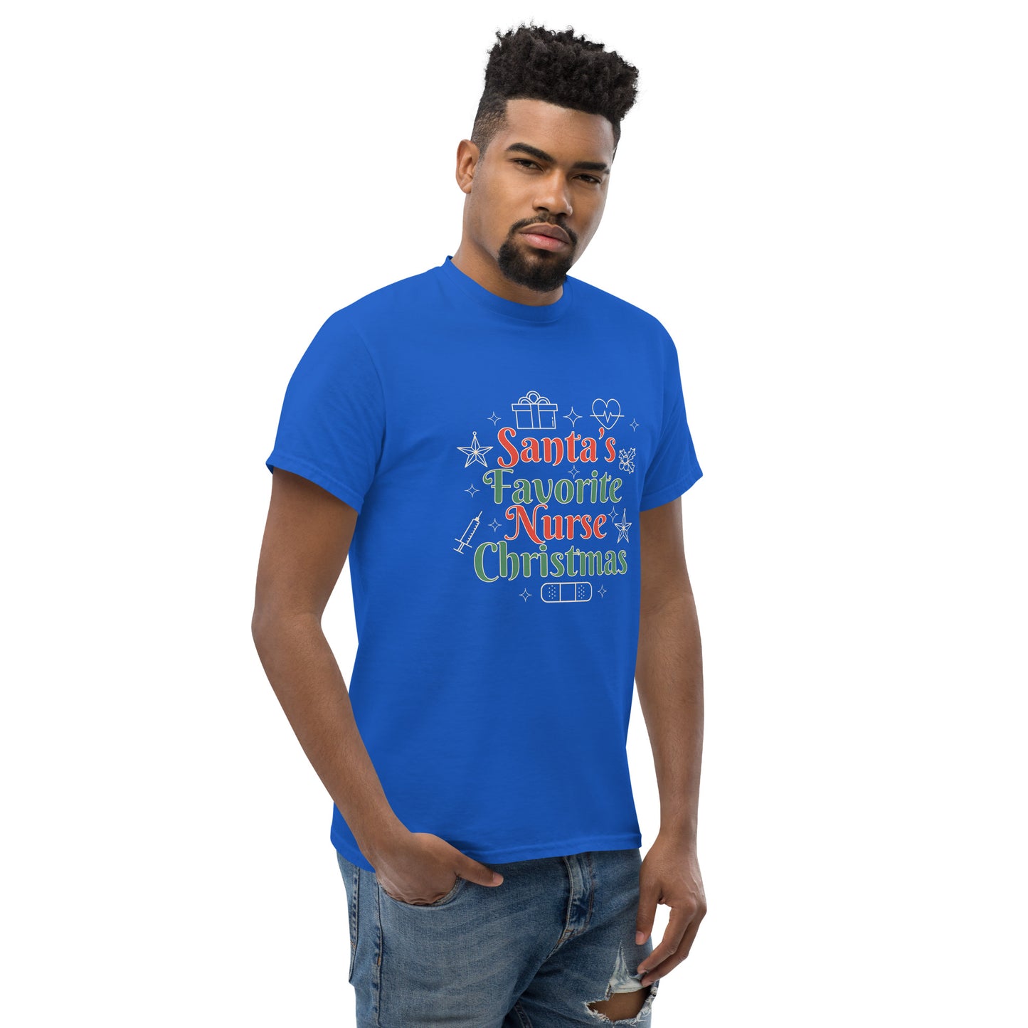 Christmas Nurse Lettering  T-Shirt