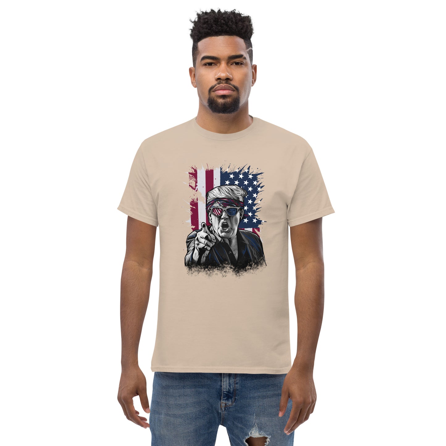 Political Figure And Flag T-Shirt