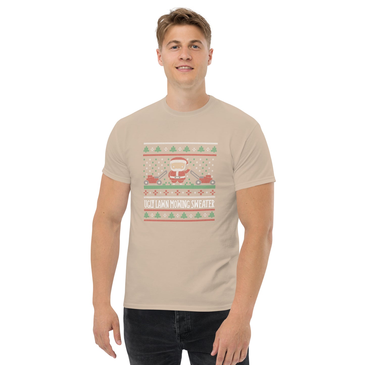 Ugly Lawn Mowing Christmas Sweater