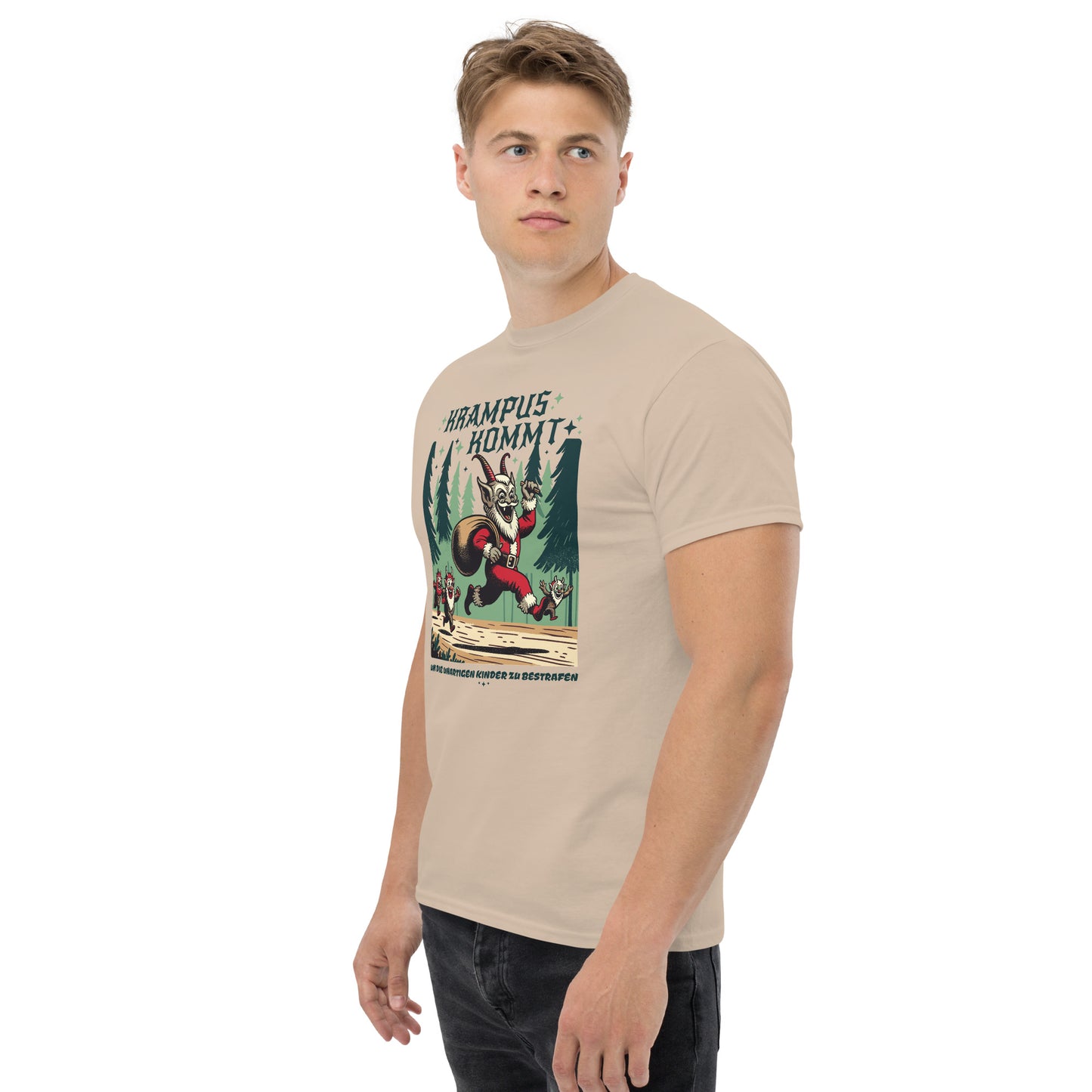 Krampus Comes Retro Comic  T-Shirt