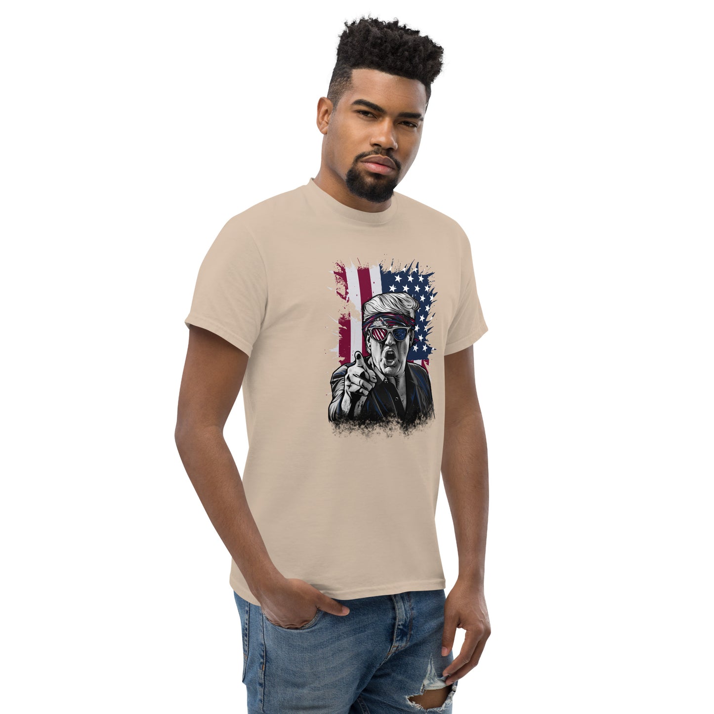 Political Figure And Flag T-Shirt